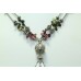 925 Sterling Silver designer Necklace natural multi color tourmaline Gemstone